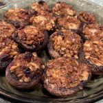 Farro and Walnut Stuffed Mushrooms